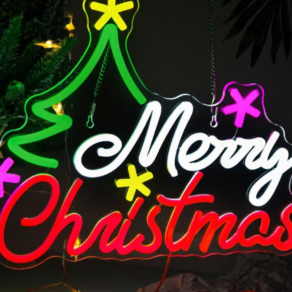 Dimmable LED Neon Light for Christmas Party Wall Decor USB Powered teemdrop