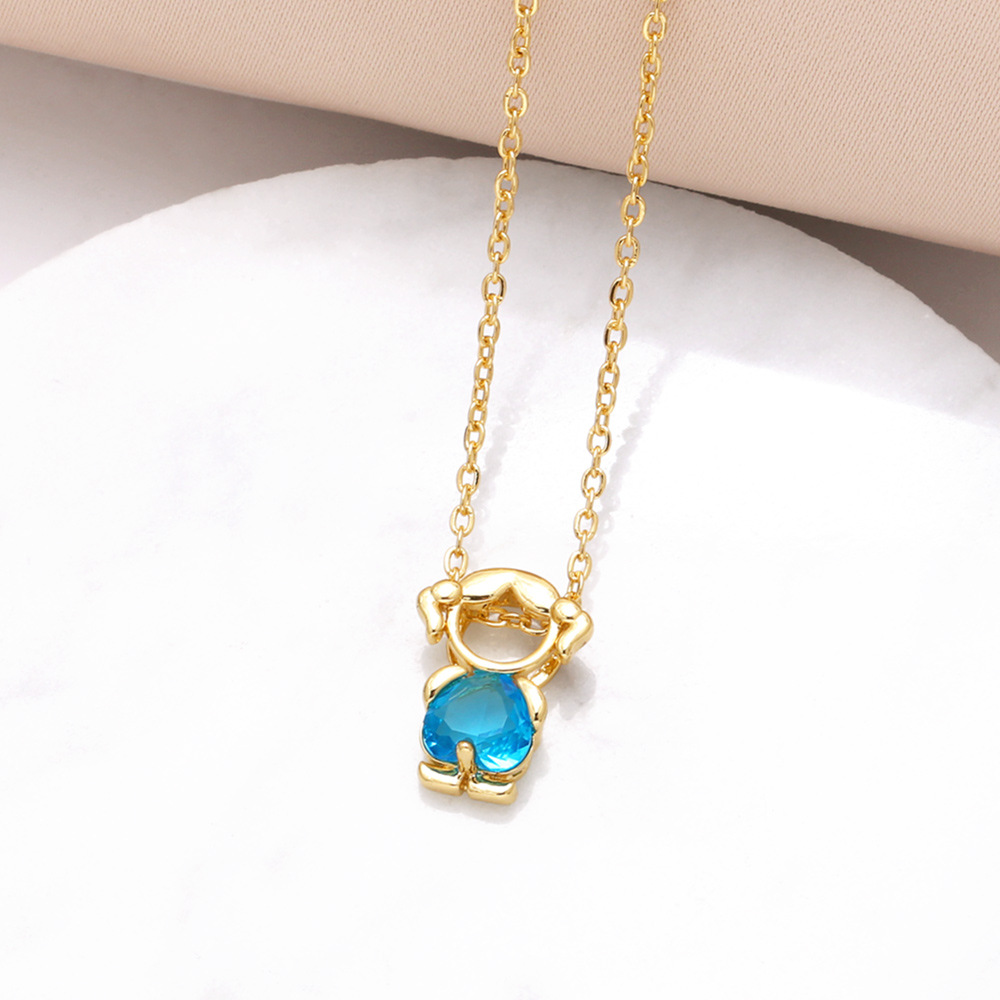 Hanging pendant necklace with hearts