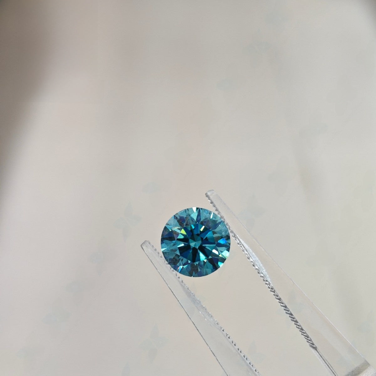 Round Blue Lab Grown Loose Diamond