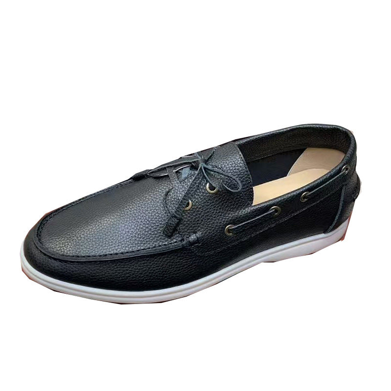 Casual Leather Shoes Simple All-match Fashion Men's Leather Loafers teemdrop