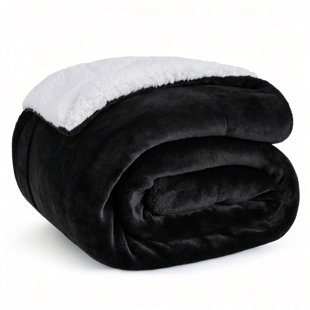 Double-Sided Warm Plush Flannel Blanket teemdrop