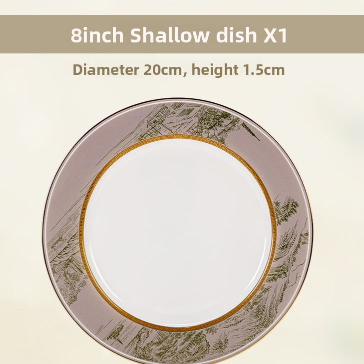 Floral-patterned tableware set