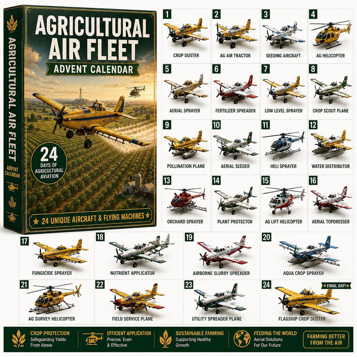 Aircraft Series Blind Box Advent Calendar Christmas Toy