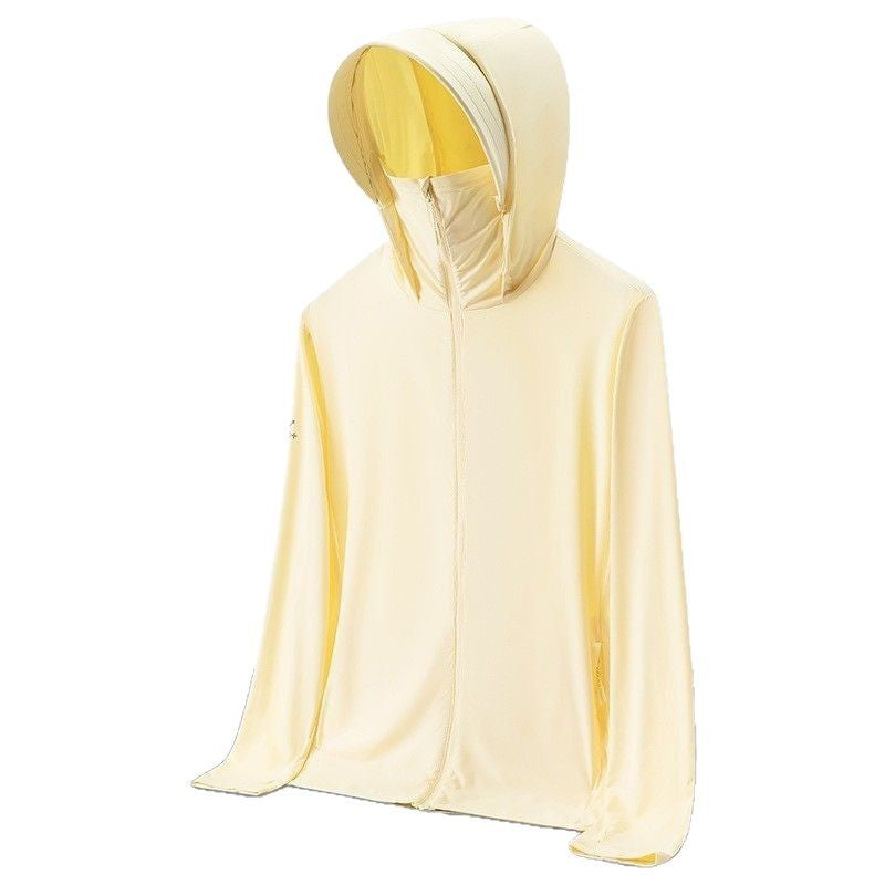 UPF50+ Ice Silk Cooling UV Protection Hooded Jacket Couple Matching Outdoor Sport Coat teemdrop