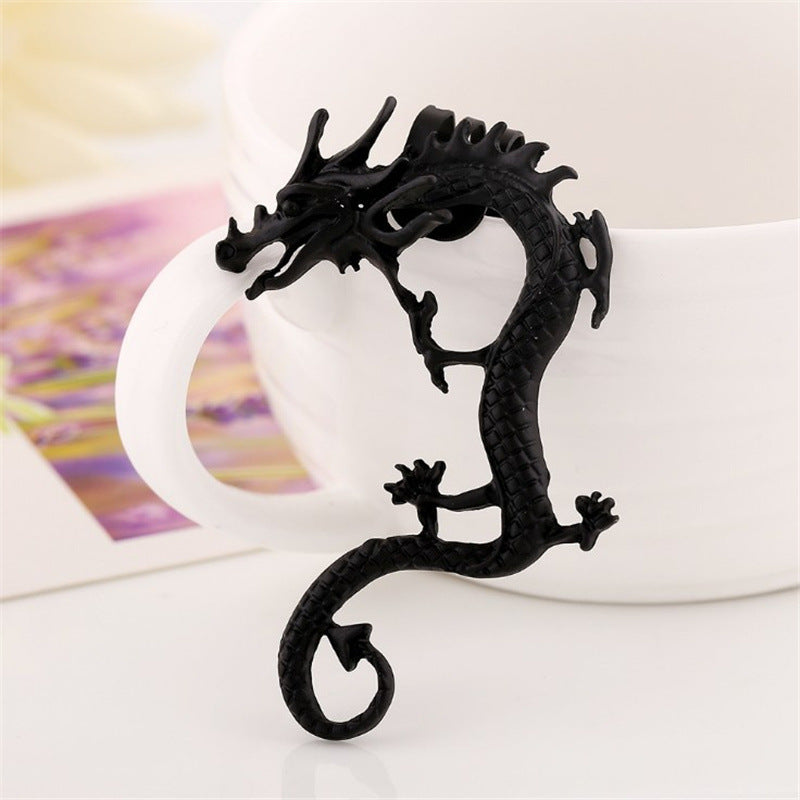 Flying Dragon Punk Earrings Non-Pierced Clip-On Style
