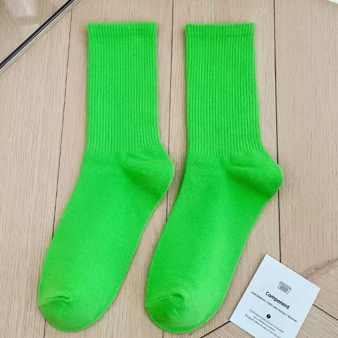 Unisex Combed Cotton Mid-Calf Socks teemdrop