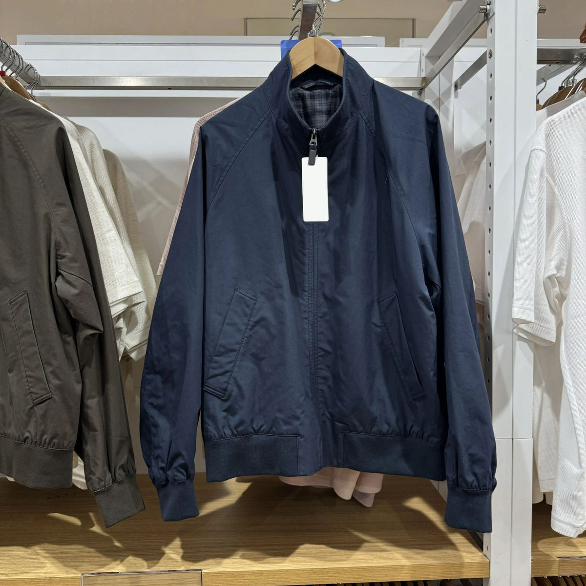 Men's Stand Collar Zip-Up Jacket Long Sleeve Loose Casual Coat teemdrop