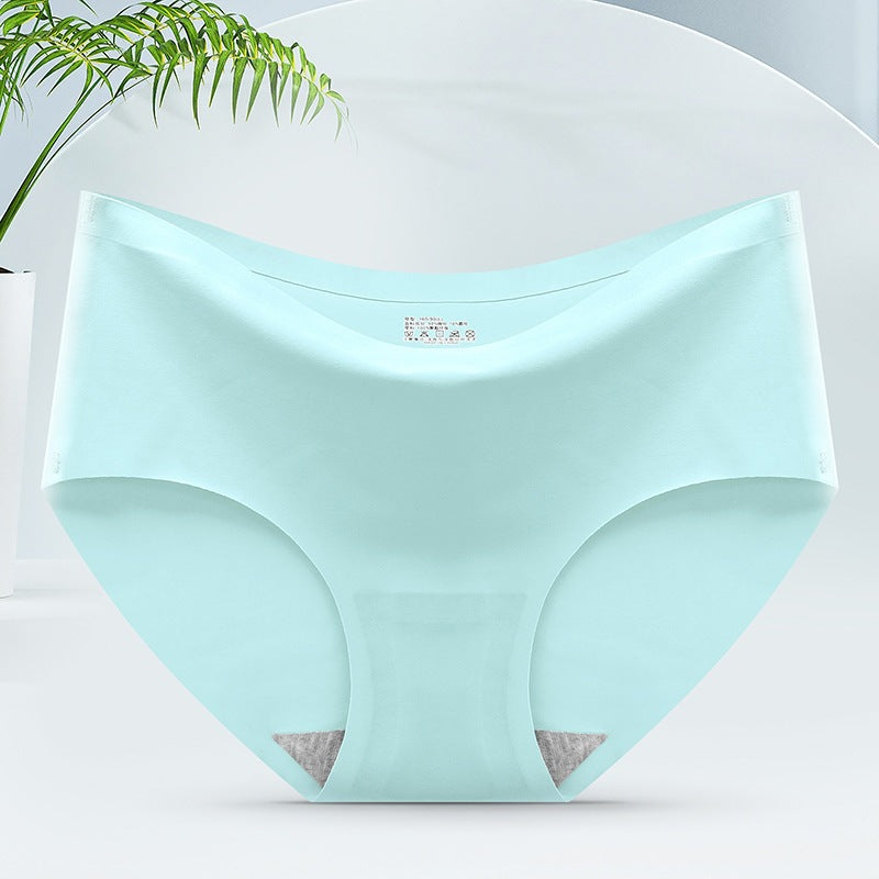 Women's Ice Silk Seamless Mid-Waist Breathable Briefs