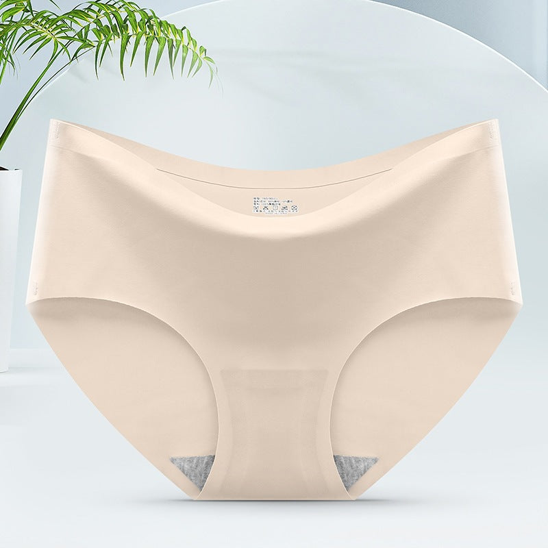 Women's Ice Silk Seamless Mid-Waist Breathable Briefs