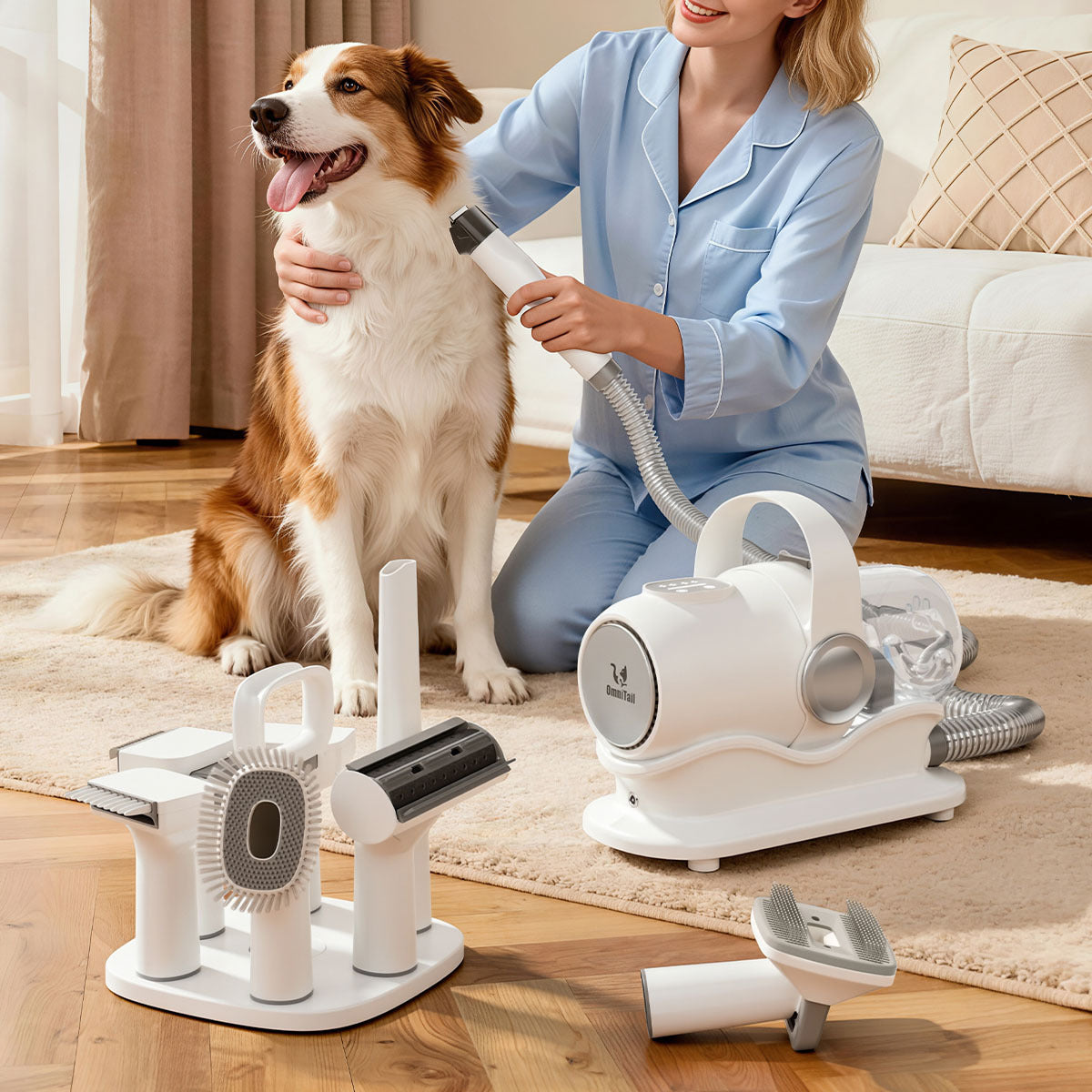 Multifunctional Pet Grooming Vacuum Hair Clipper Set for Dogs