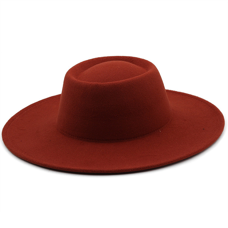 Unisex Wide Brim Woolen Hat teemdrop