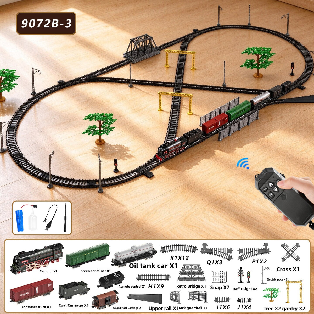 Electric Steam Train Locomotive Model Toy