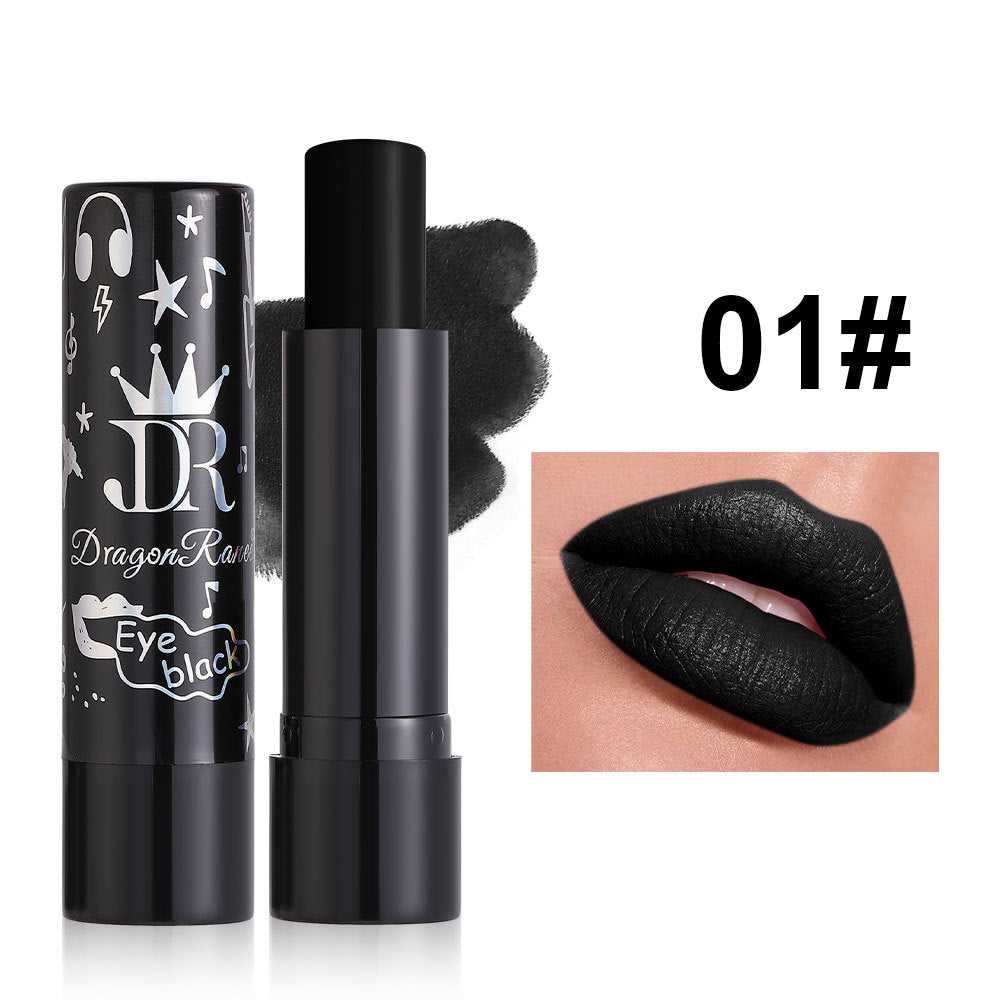 Dark purple green black lipstick face painting