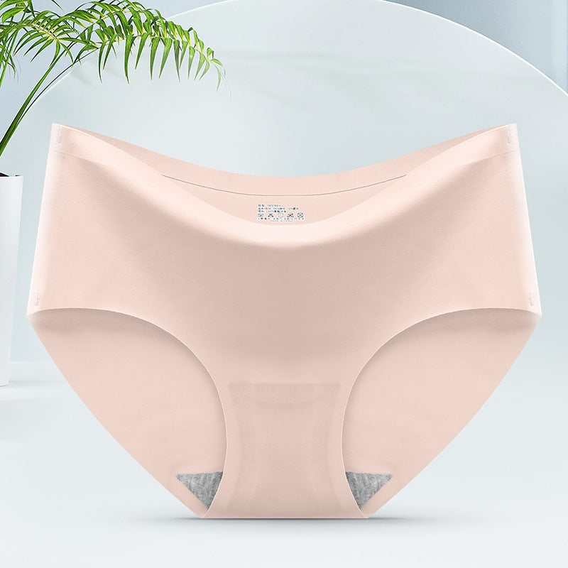 Women's Ice Silk Seamless Mid-Waist Breathable Briefs