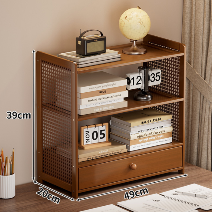 Minimalist Bamboo Multi-Layer Desktop Organizer Shelf teemdrop
