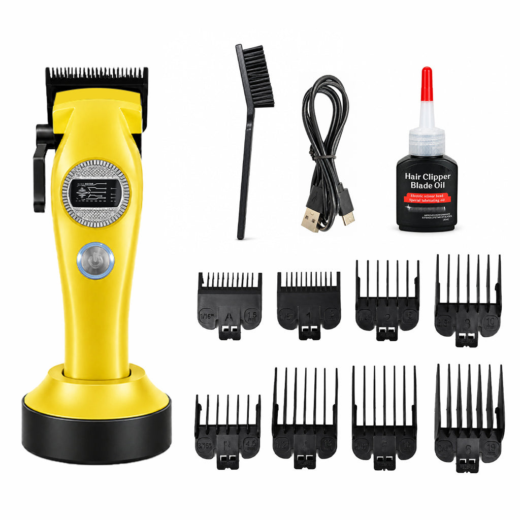 High-Speed Brushless Cordless Hair Clipper with DLC Ceramic Blade and Long Battery Life teemdrop