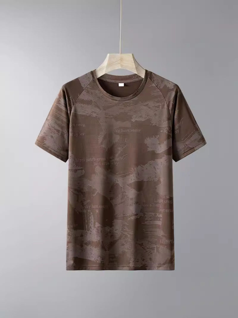 Men's Quick-Dry Ice Silk Camouflage Short Sleeve T-Shirt teemdrop