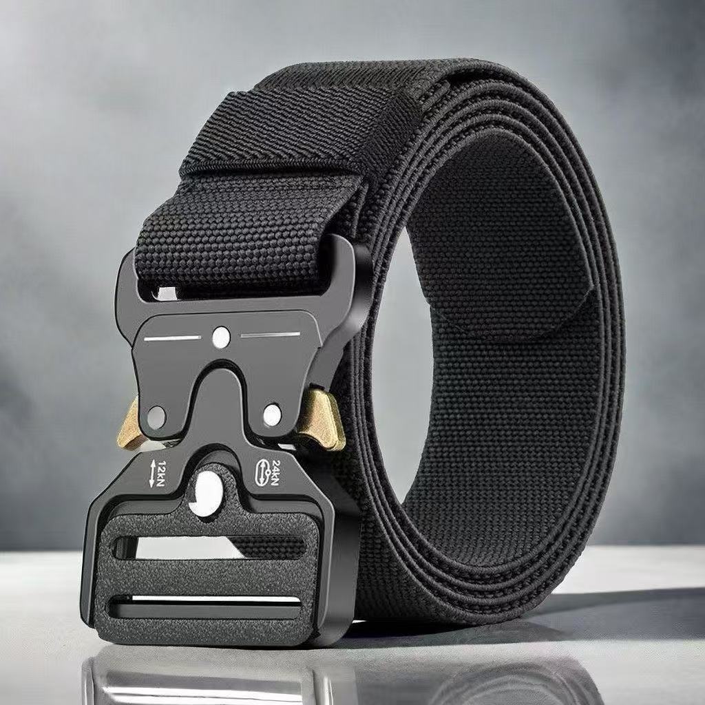 Quick-Release Buckle High-Strength Nylon Woven Outdoor Tactical Belt Wear-Resistant Unisex Workwear Belt