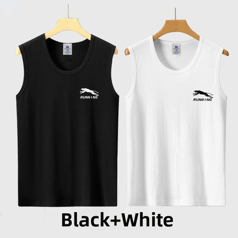 Men's Solid Color Sleeveless Breathable Sports Gym Fitness Vest teemdrop