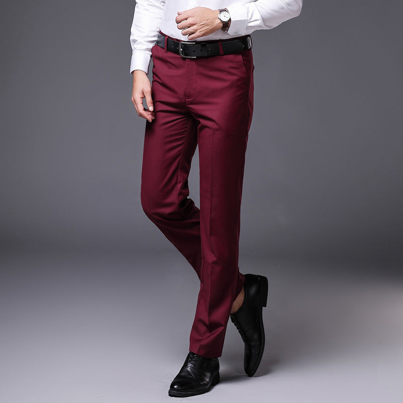 Men's business straight-leg suit trousers for spring and autumn