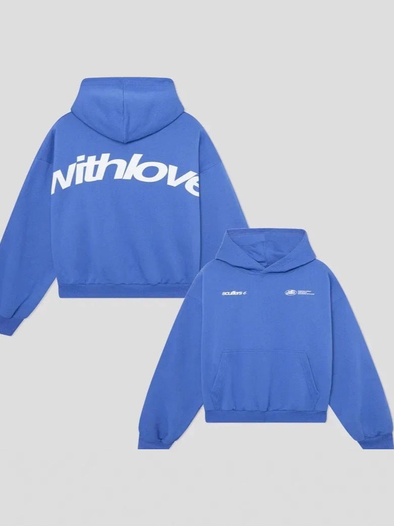Women's Oversized Large Letter Print Hoodie Long Sleeve Pullover Sweatshirt with Hood teemdrop