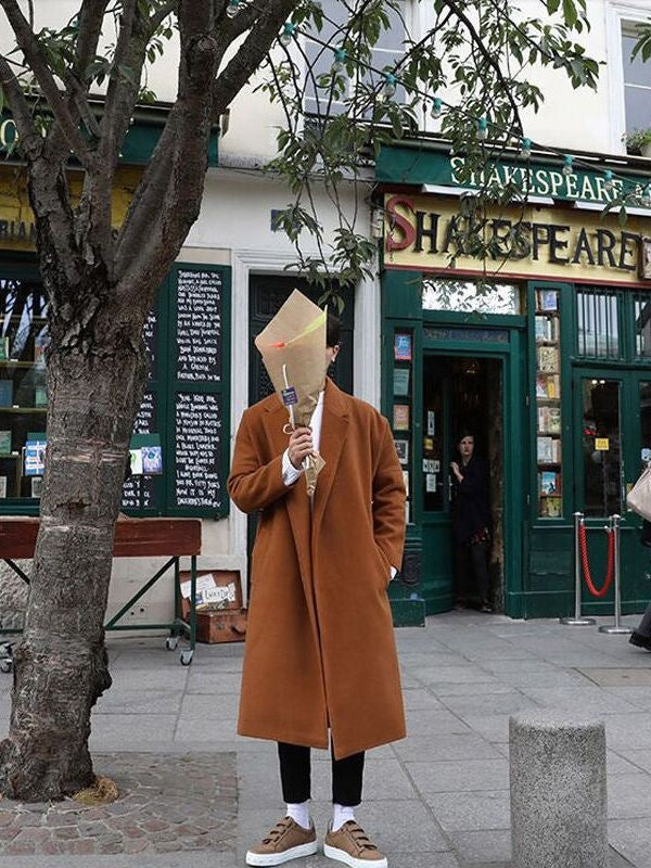 Men's Thickened Stand Collar Overcoat