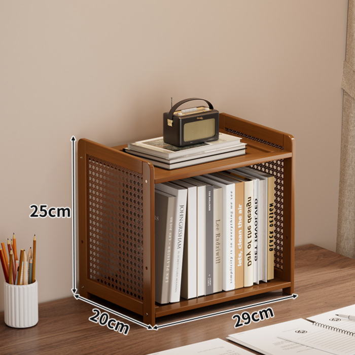 Minimalist Bamboo Multi-Layer Desktop Organizer Shelf teemdrop