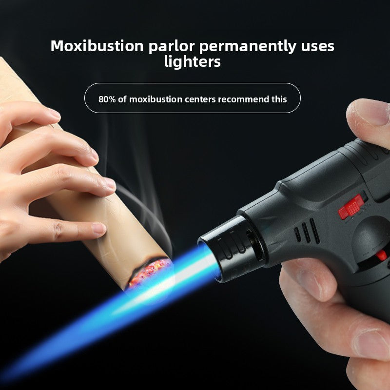 Windproof Torch Lighter Adjustable Flame Refillable Gas Igniter for Outdoor Camping Welding Cigar