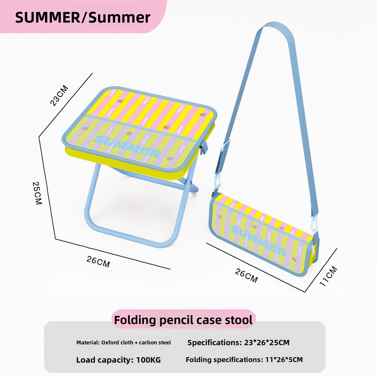Portable Pencil Case Foldable Stool teemdrop