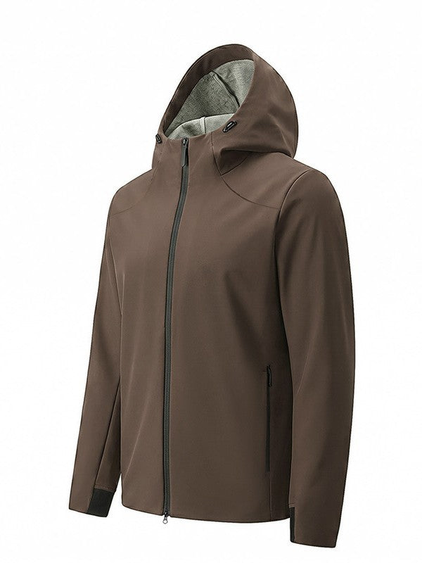 Unisex Hooded Windproof Softshell Jacket teemdrop