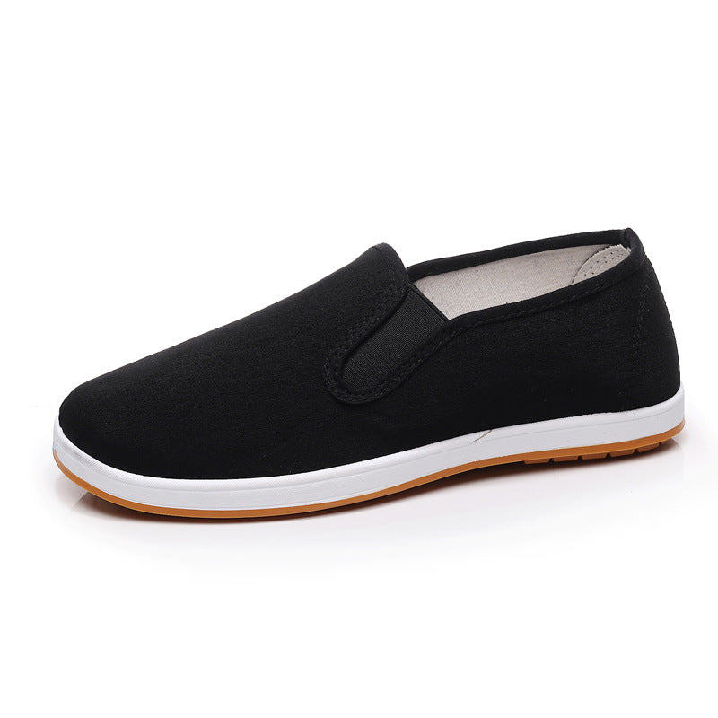 Men's Breathable Waterproof Slip-on Canvas Shoes Casual Flat Loafers