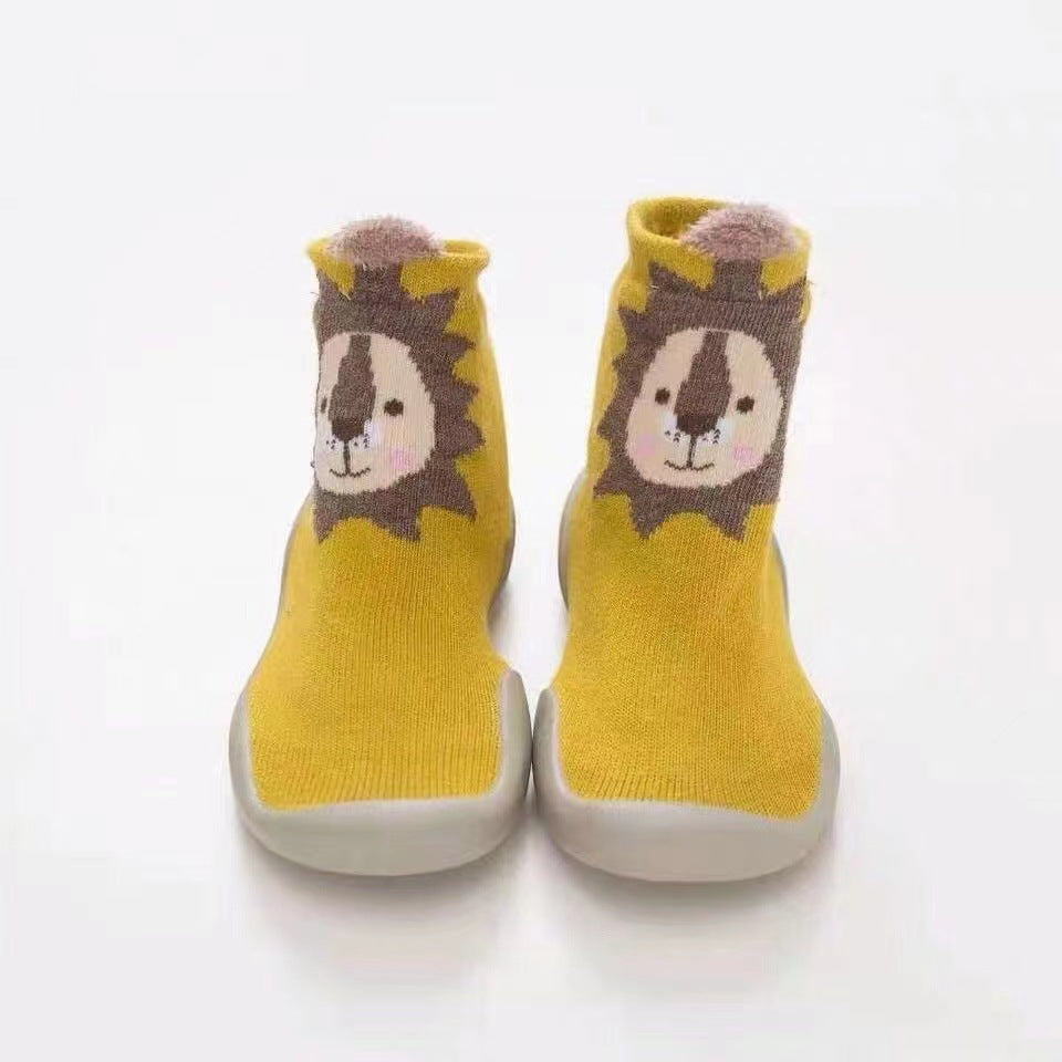 Cartoon Soft-Sole Cotton Baby Floor Socks Toddler Prewalker Shoes