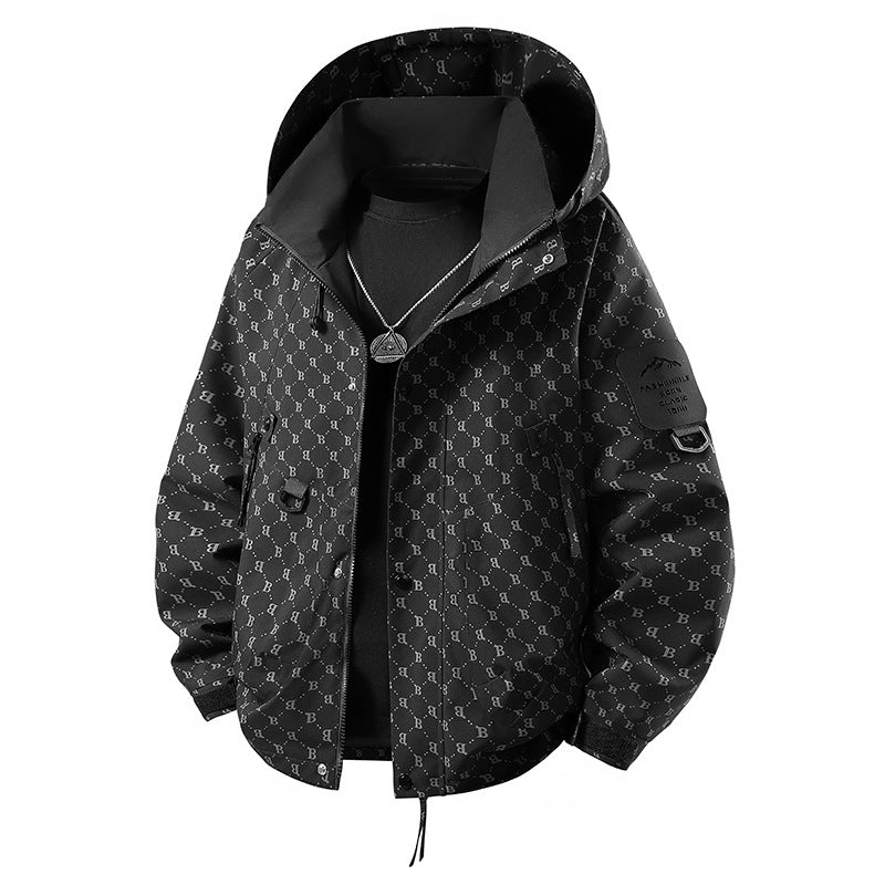 Mens Hooded Windproof Jacket