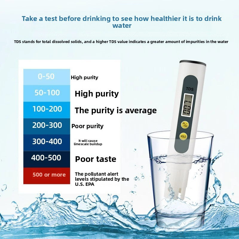 TDS Water Quality Testing Pen Digital Water Purity Meter