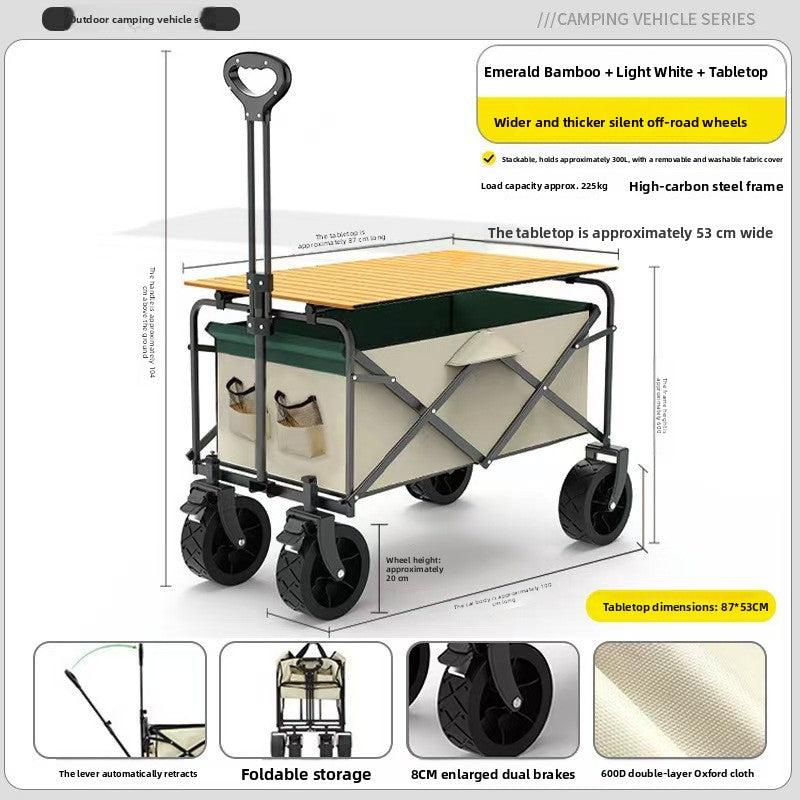 Outdoor folding trolley teemdrop