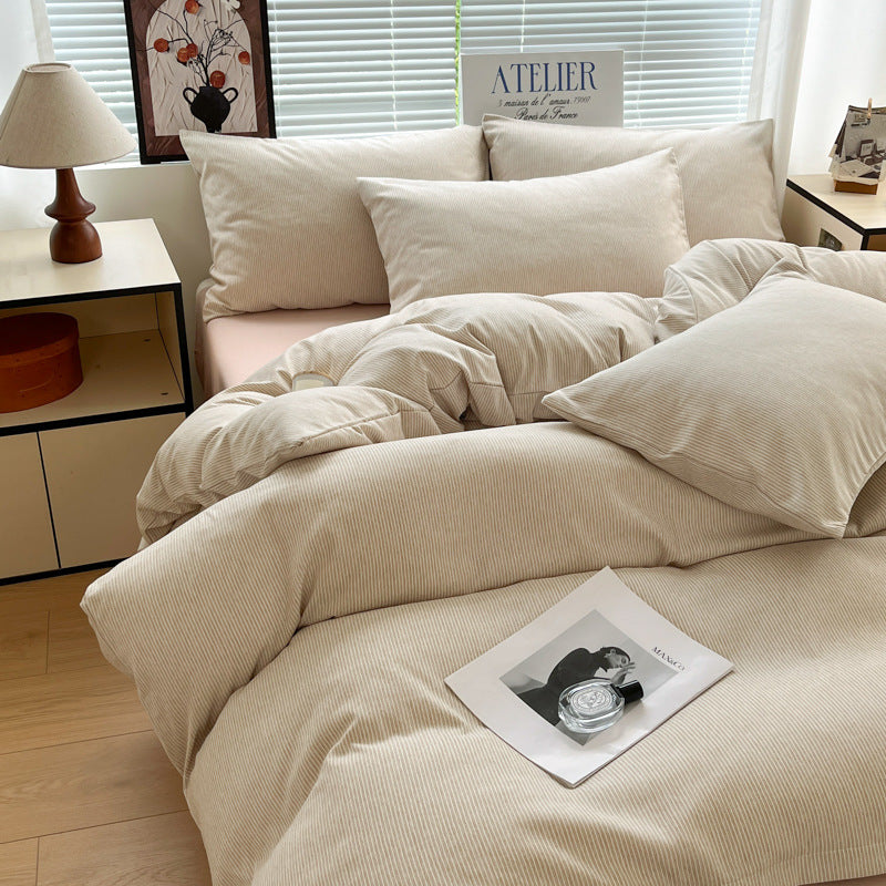 Simple Stripes Washed Cotton Bed Set