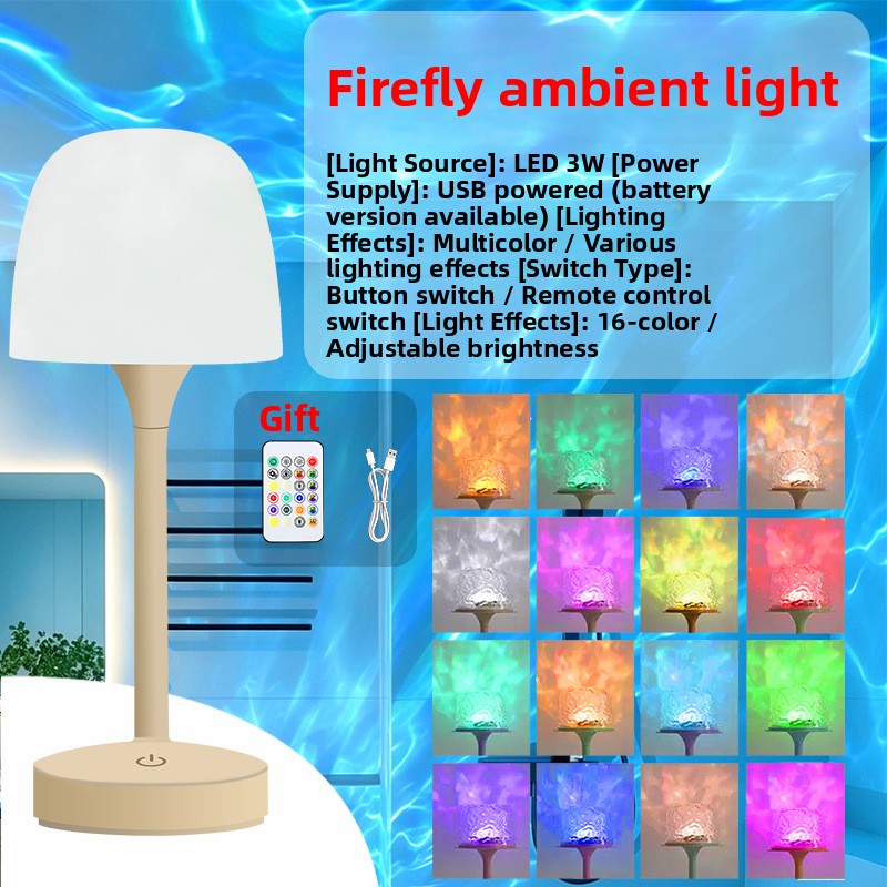 Water Ripple Projection Table Lamp with Remote Control