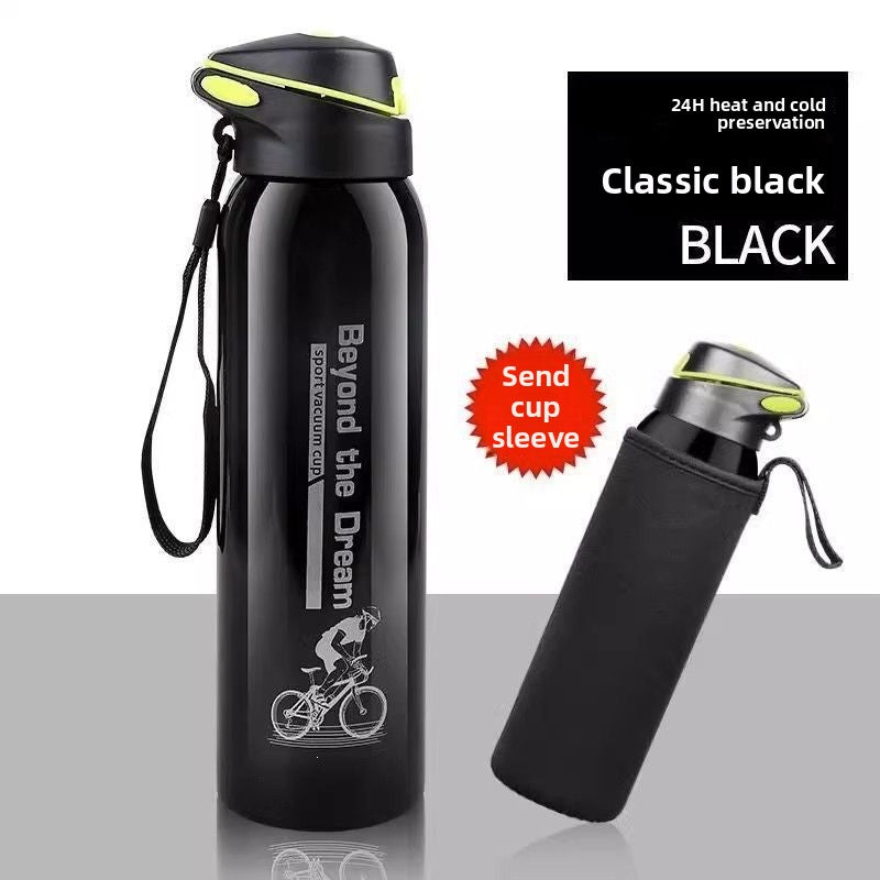 Insulated Stainless Steel Cycling Water Bottle with Straw