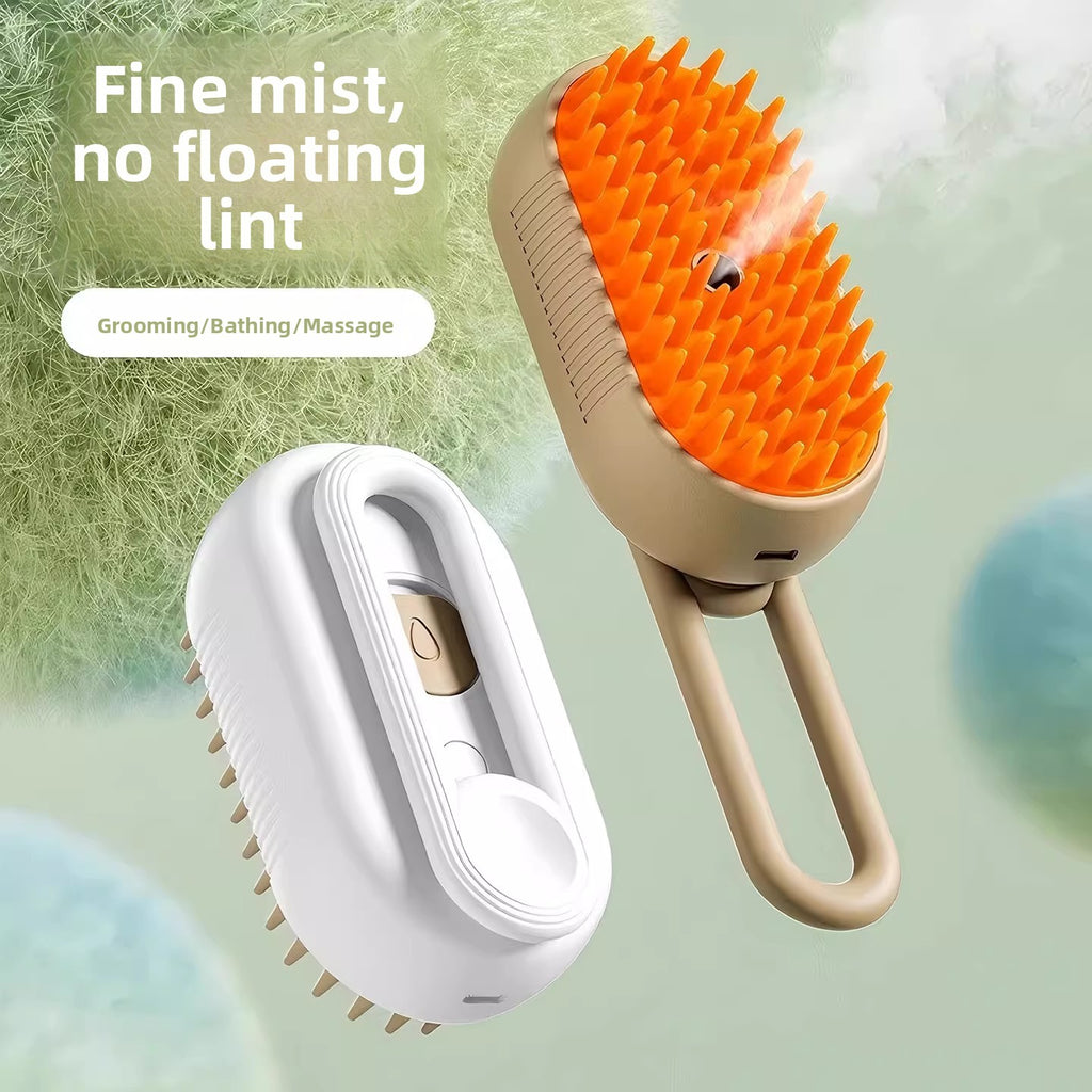 Pet Steam Spray Massage Grooming Brush