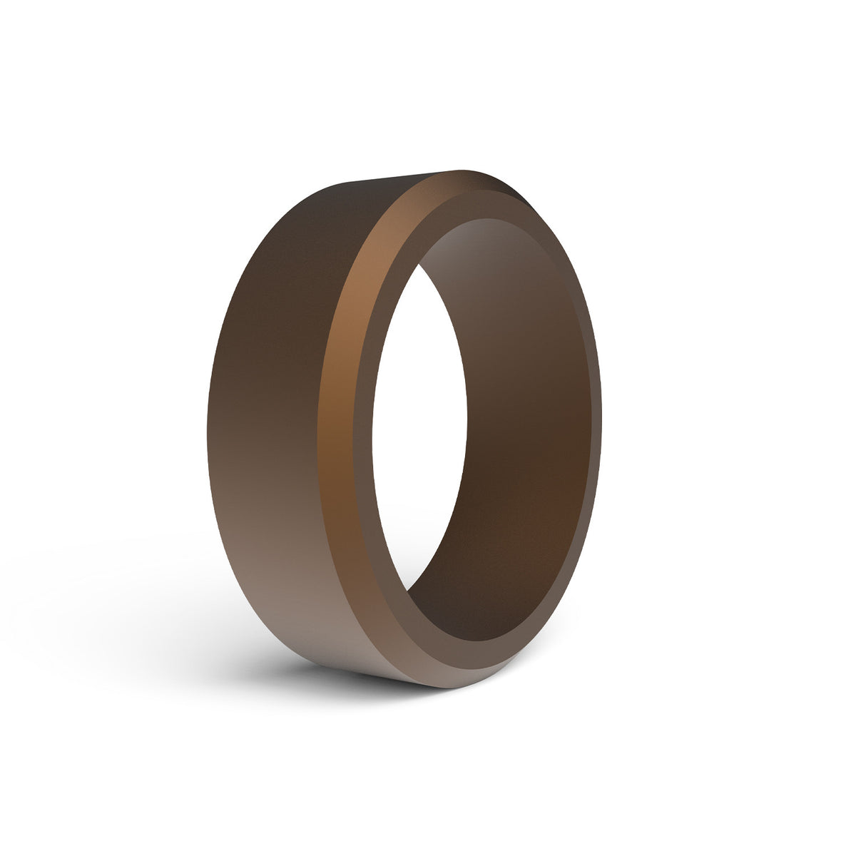 Wide Beveled Silicone Ring