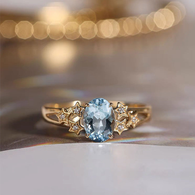 Water-blue planet ring