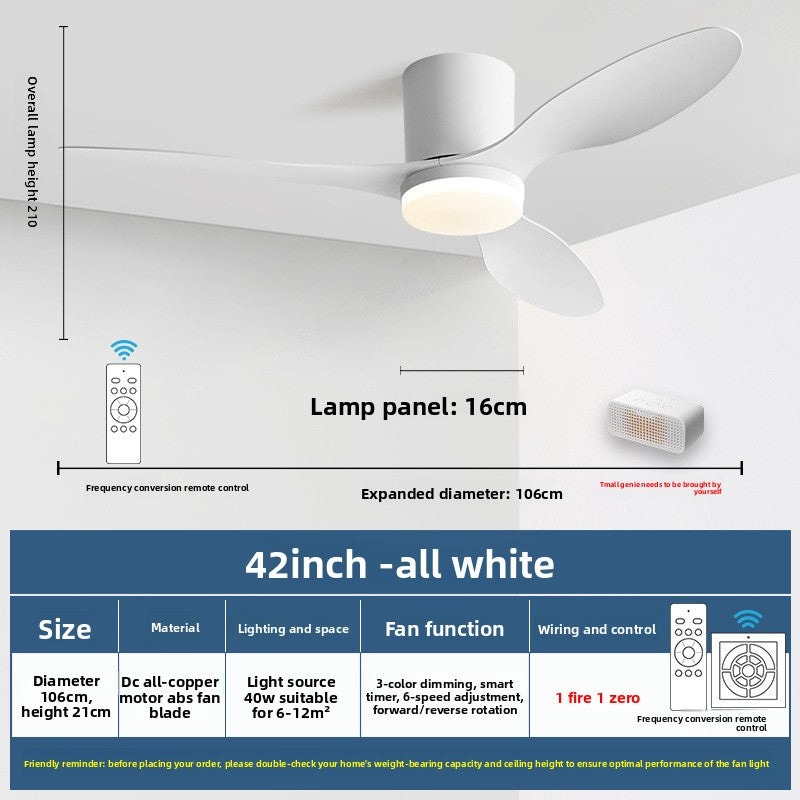 Minimalist Nordic-Style Ceiling Fan Light for Dining Rooms teemdrop