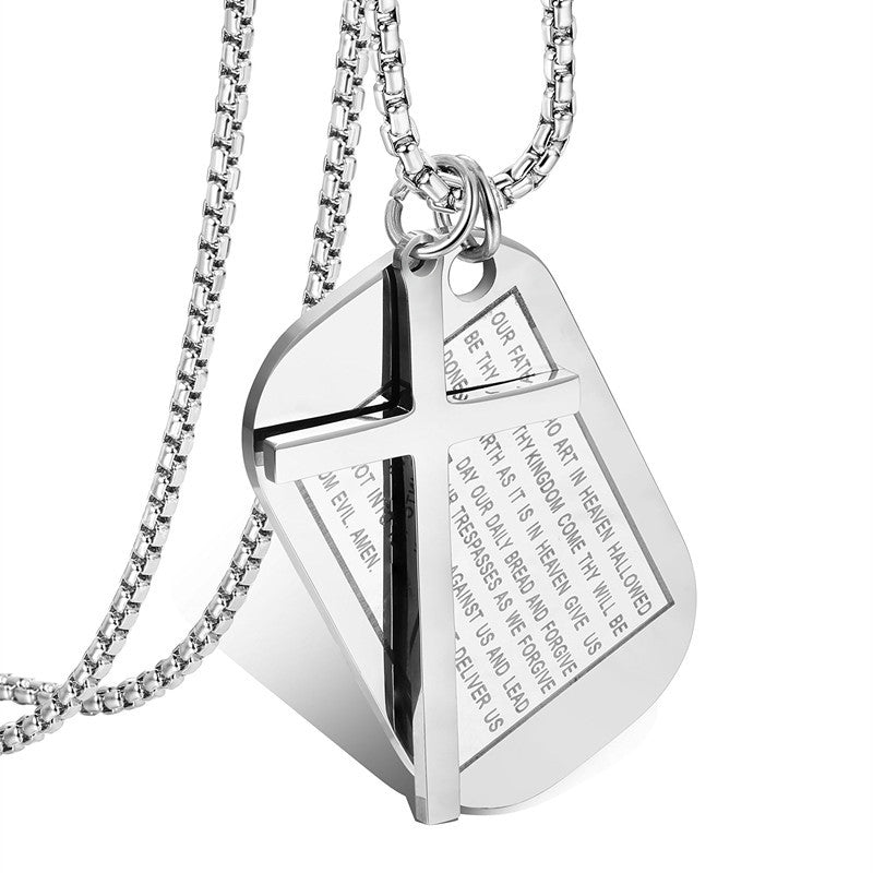 Men's Stainless Steel Pendant Necklace teemdrop
