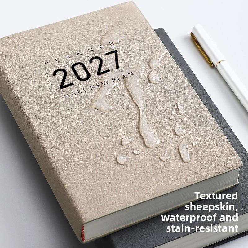 A5 Sheepskin Planner Business Notebook