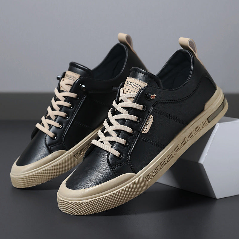 Mens Leather Panel Casual Shoes