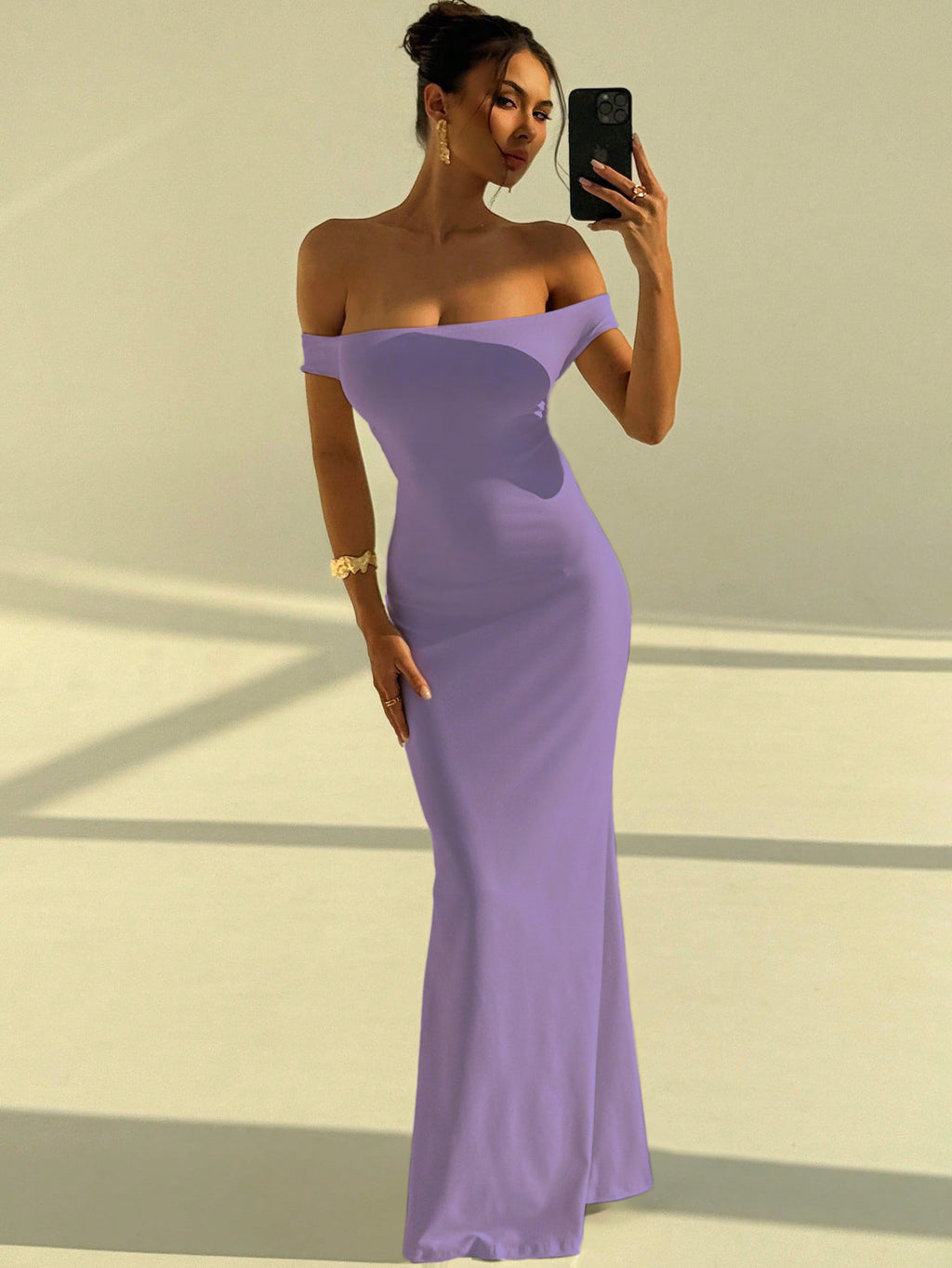 Sleeveless One-Shoulder Backless Slim Fit Long Dress teemdrop
