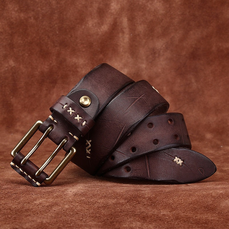Double-prong buckle belt teemdrop