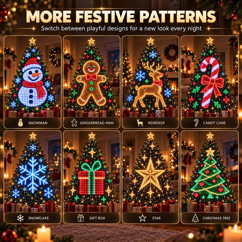 Smart RGB LED Christmas String Lights USB Remote Control Wall Hanging Holiday Decoration teemdrop