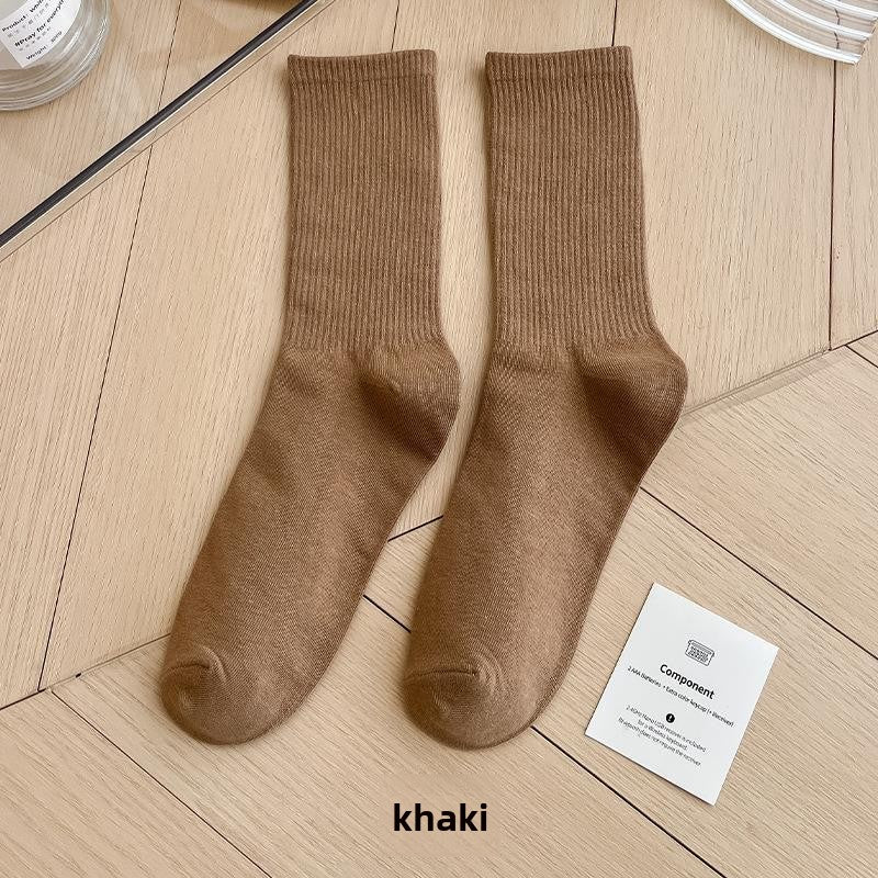 Unisex Combed Cotton Mid-Calf Socks teemdrop