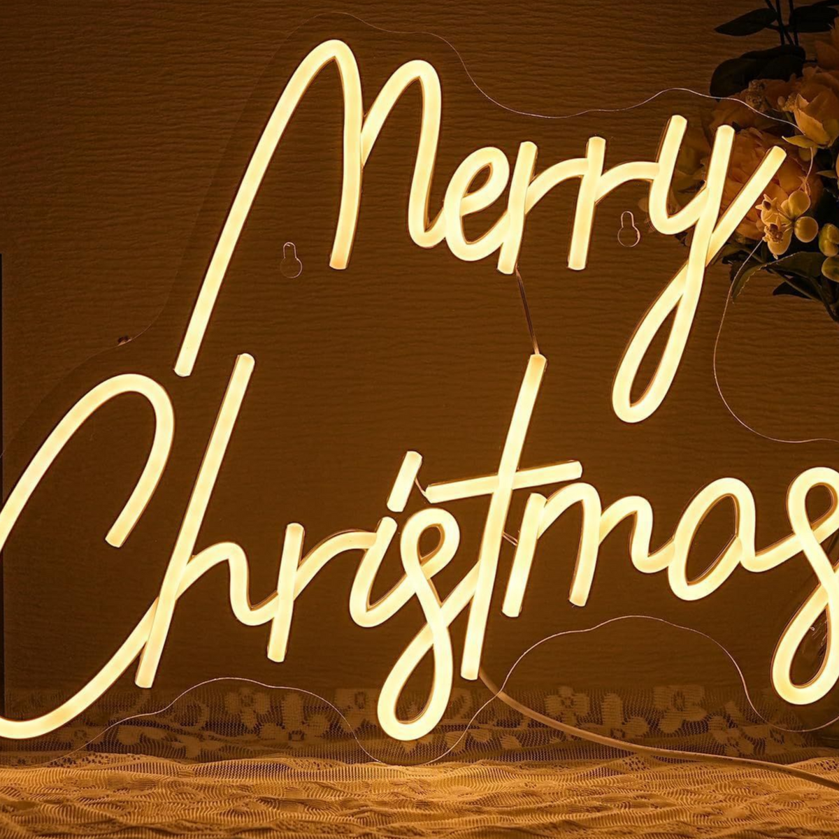 Dimmable LED Neon Light for Christmas Party Wall Decor USB Powered teemdrop